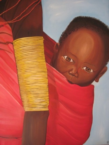 Pittura intitolato "Bambino del Sud - K…" da Rossella Russo, Opera d'arte originale