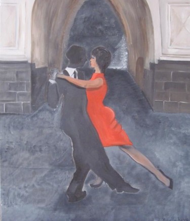 Pittura intitolato "Tango a Porta Uzeda" da Rossella Russo, Opera d'arte originale