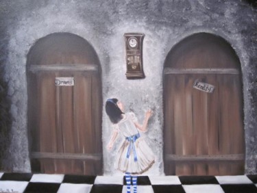 Painting titled "Sogno o realtà?" by Rossella Russo, Original Artwork