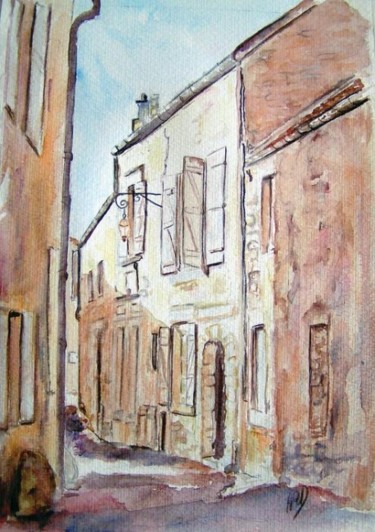 Painting titled "La rue Gouthière (C…" by Michèle Rossetto, Original Artwork