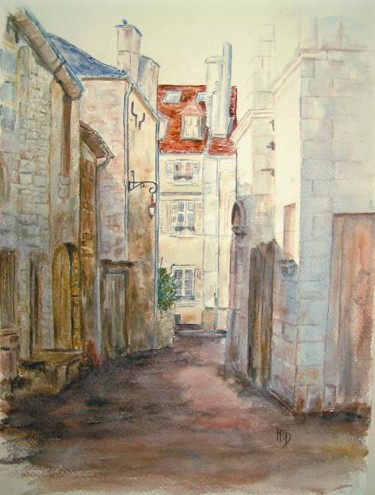 Peinture intitulée "La rue Gouthière 2" par Michèle Rossetto, Œuvre d'art originale
