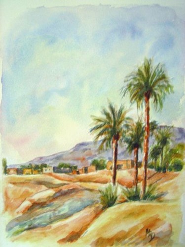 Painting titled "Maroc" by Michèle Rossetto, Original Artwork