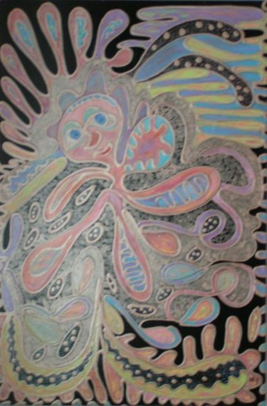 Peinture intitulée "Ondine" par Michèle Rossetto, Œuvre d'art originale