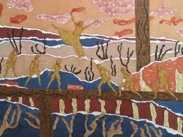 Peinture intitulée "Danse sur le delta" par Michèle Rossetto, Œuvre d'art originale