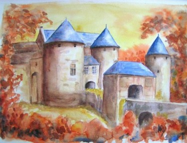 Peinture intitulée "Le château dEve" par Michèle Rossetto, Œuvre d'art originale