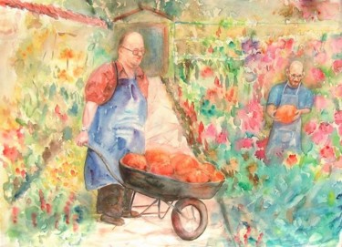 Peinture intitulée "On récolte ce que l…" par Michèle Rossetto, Œuvre d'art originale