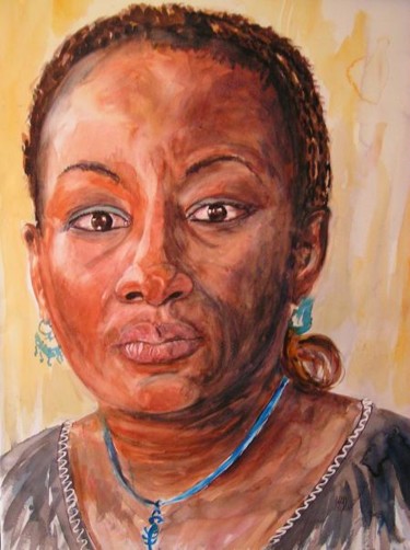 Painting titled "Sokona" by Michèle Rossetto, Original Artwork