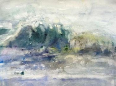 Painting titled "Vague" by Michèle Rossetto, Original Artwork