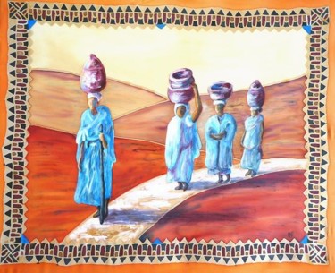 Peinture intitulée "Rwanda 2" par Michèle Rossetto, Œuvre d'art originale