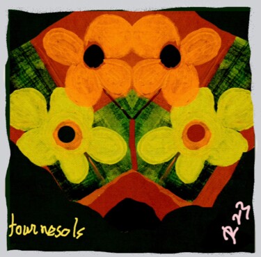 Arts numériques intitulée "Tournesols" par Rossi Roberto, Œuvre d'art originale, Peinture numérique