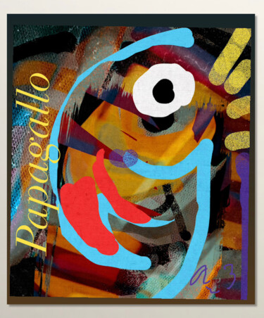 Digital Arts titled "Papagallo" by Rossi Roberto, Original Artwork, Digital Painting