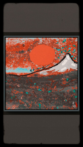 Digital Arts titled "Etna" by Rossi Roberto, Original Artwork, Digital Painting