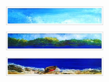 Barco na Praia Printmaking titled "Barco na Praia" by Ricross, Original Art, Acrylic