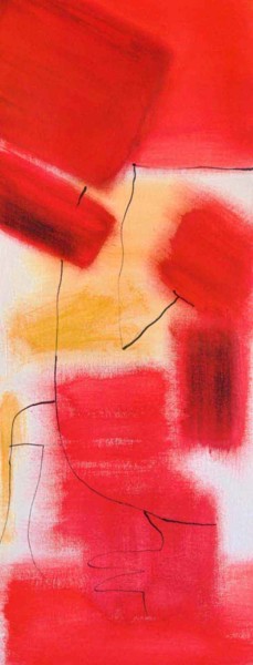 Painting titled "Io dico rosso" by Marina Baciocchi, Original Artwork, Acrylic