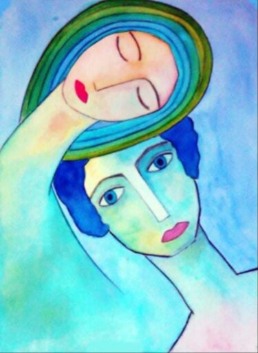 Pittura intitolato "Fammi sognare" da Marina Baciocchi, Opera d'arte originale, Acquarello
