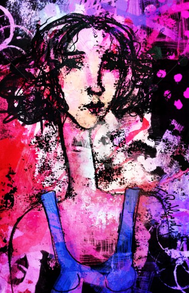 Digital Arts titled "Violetta" by Izabela Rostkowska, Original Artwork, 2D Digital Work