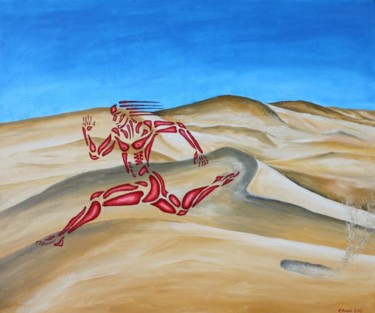 Картина под названием "Running man" - Rostotskiy, Подлинное произведение искусства
