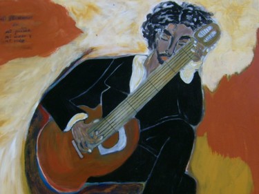 Pintura titulada "flamenco" por Roswitha Förster, Obra de arte original, Acrílico