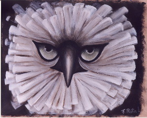 Painting titled "Harpy Eagle" by Francesca Rota-Loiseau, Original Artwork, Oil