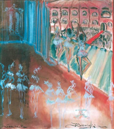 Pittura intitolato "quinte teatrali" da Jbarsciglié, Opera d'arte originale, Olio