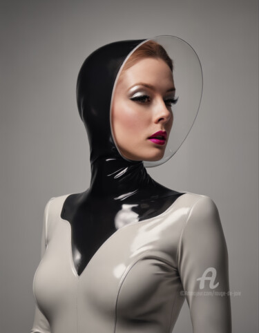 Digital Arts titled "Retro Latex V" by Rouge De Joie, Original Artwork, AI generated image