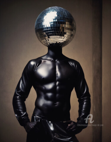 Arte digital titulada "Latex Disco Ball V" por Rouge De Joie, Obra de arte original, Imagen generada por IA