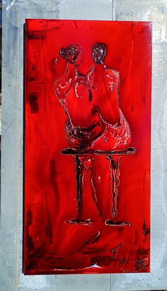 Schilderij getiteld "Monaco" door Rouge William, Origineel Kunstwerk, Acryl Gemonteerd op Metaal