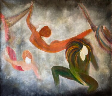 Malerei mit dem Titel "Carnival" von Roula Chreim, Original-Kunstwerk, Acryl