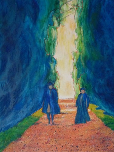 Peinture intitulée "" Entente "" par Frédérique Rouquette, Œuvre d'art originale, Acrylique Monté sur Carton