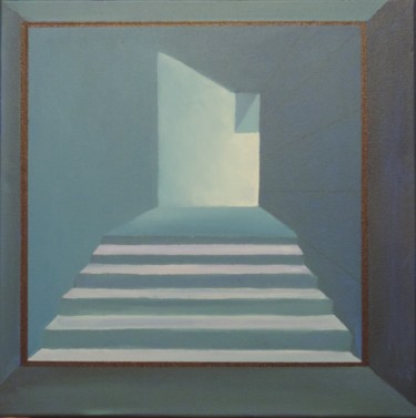 Peinture intitulée "L'esclier encadré" par Jean Daniel Rousseau, Œuvre d'art originale, Acrylique