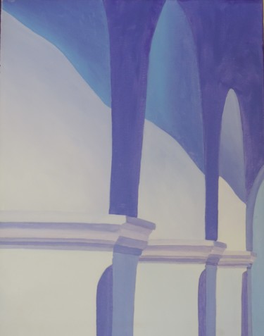 Painting titled "Arcades et ombres" by Jean Daniel Rousseau, Original Artwork, Acrylic
