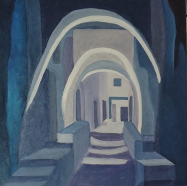 Peinture intitulée "La voie royale bleu…" par Jean Daniel Rousseau, Œuvre d'art originale, Acrylique