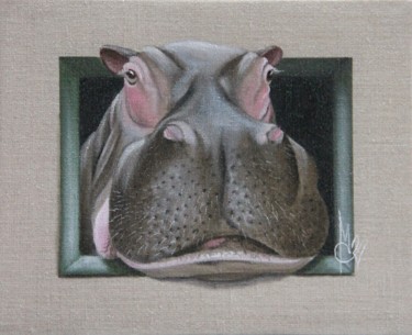 Peinture intitulée "Hippo" par Chantal Rousselet, Œuvre d'art originale