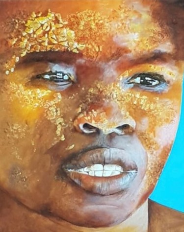 Peinture intitulée "afrique" par Sylvie Rousselle, Œuvre d'art originale, Acrylique