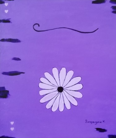 Peinture intitulée "Une Pensée Pour Toi" par Angele Sunnys, Œuvre d'art originale, Acrylique