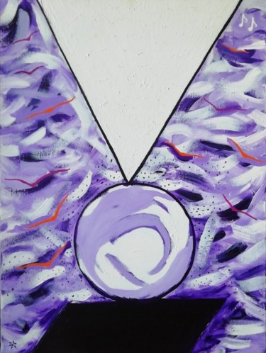 Peinture intitulée "Le cône de lumière" par Angele Sunnys, Œuvre d'art originale, Acrylique