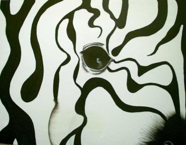 Peinture intitulée "zèbre" par Isabelle Rouveure, Œuvre d'art originale