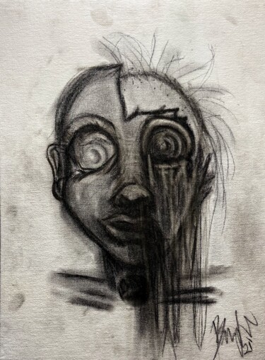 Drawing titled "Sewage." by Rouxe, Original Artwork, Charcoal