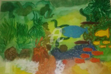 Painting titled "I love Nemo" by Rovinci, Original Artwork, Watercolor