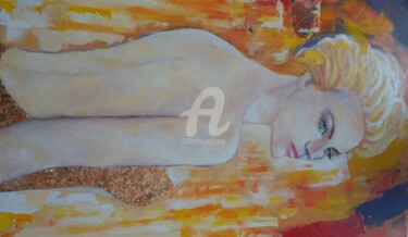 Peinture intitulée "Charlize Theron" par Rovinci, Œuvre d'art originale, Acrylique
