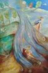Painting titled "The Dream of a Flute" by Roxana Donisanu, Original Artwork, Oil