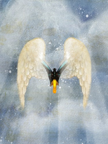 Grafika cyfrowa / sztuka generowana cyfrowo zatytułowany „Angel Wings 3” autorstwa Roxana Ferllini, Oryginalna praca, Fotomo…