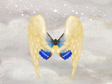 Digital Arts titled "Angel Wings 6" by Roxana Ferllini, Original Artwork, Photo Montage