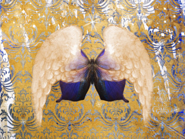 Digitale Kunst mit dem Titel "Angel Wings 9" von Roxana Ferllini, Original-Kunstwerk, Fotomontage