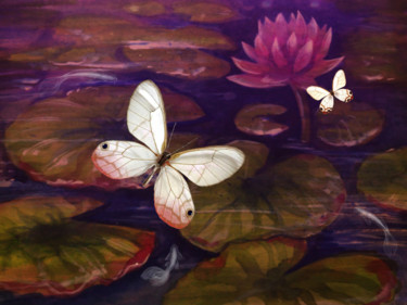 Arte digital titulada "Dreamy Pond" por Roxana Ferllini, Obra de arte original, Trabajo Digital 2D