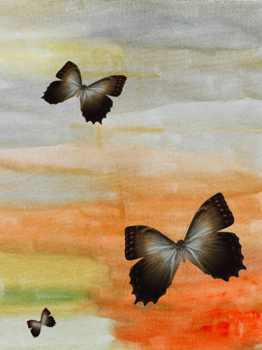 Digital Arts titled "Flight" by Roxana Ferllini, Original Artwork, Watercolor