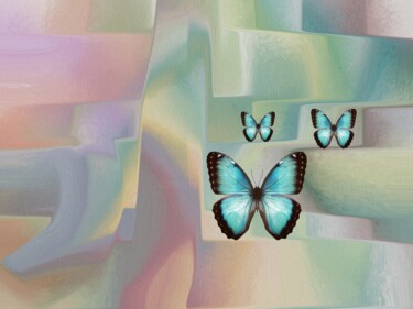 Digitale Kunst mit dem Titel "Morphos" von Roxana Ferllini, Original-Kunstwerk, Fotomontage