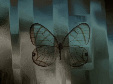 Цифровое искусство под названием "Glass Wings 2" - Roxana Ferllini, Подлинное произведение искусства, Фотомонтаж