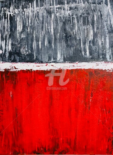 Ζωγραφική με τίτλο "Ruby Red SALE Free…" από Roxani Rohner, Αυθεντικά έργα τέχνης, Ακρυλικό