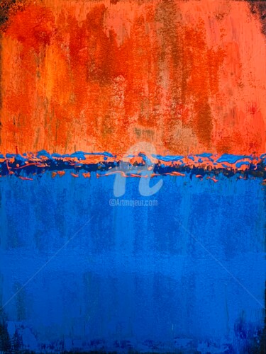 Painting titled "Equator" by Roxani Rohner, Original Artwork, Acrylic